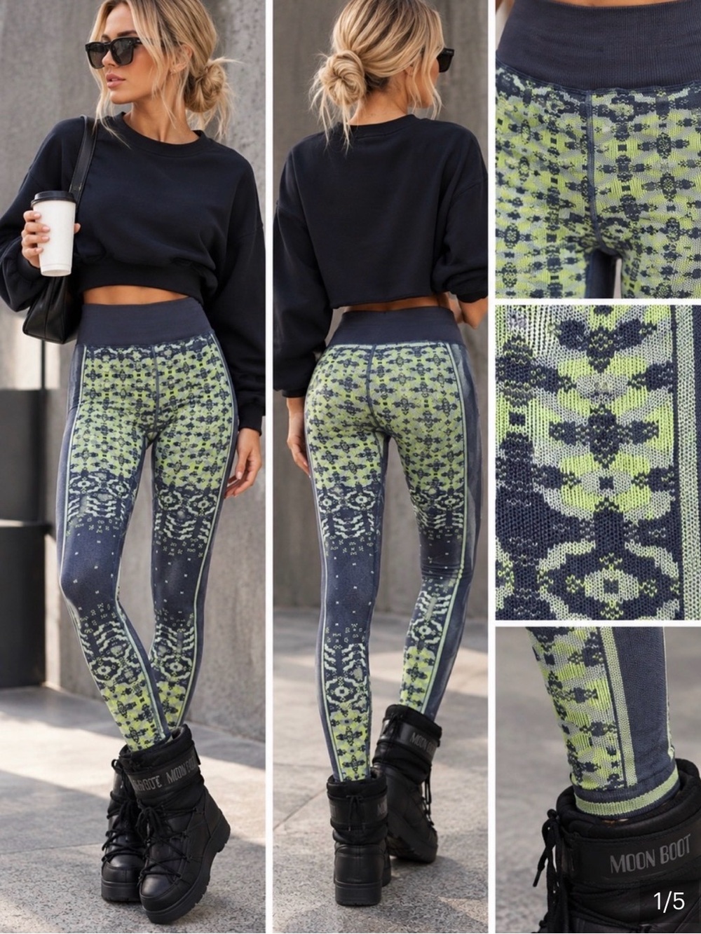FREE PEOPLE Myoko Jacquard Base Layer Legging